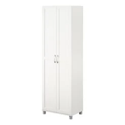 Pemberly Row Modern / Contemporary 24" Utility Cabinet In White