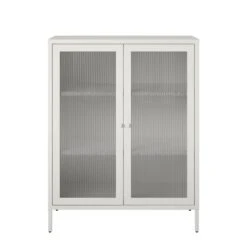 Pemberly Row Modern / Contemporary 2 Door Accent Cabinet In White 12 Pemberly Row Modern / Contemporary 2 Door Accent Cabinet In White -Cymax Sales 2758761 3 L