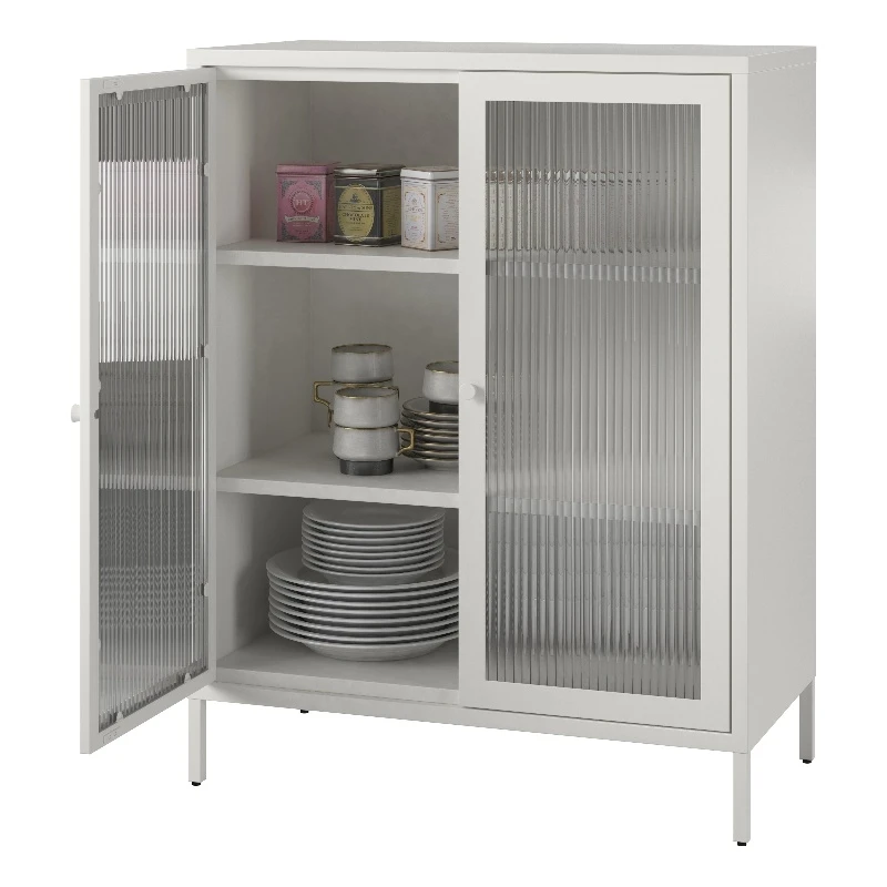 Pemberly Row Modern / Contemporary 2 Door Accent Cabinet In White 1 Pemberly Row Modern / Contemporary 2 Door Accent Cabinet In White