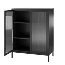 Pemberly Row Modern / Contemporary 2 Door Accent Cabinet In Black -Cymax Sales 2758767 4 L