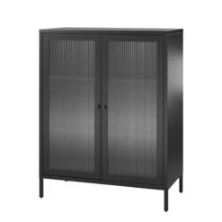 Pemberly Row Modern / Contemporary 2 Door Accent Cabinet In Black -Cymax Sales 2758767 5 L