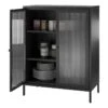 Pemberly Row Modern / Contemporary 2 Door Accent Cabinet In Black