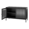 Pemberly Row Modern / Contemporary 2 Door Storage Cabinet In Black