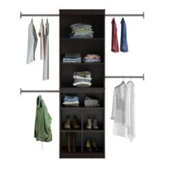 Pemberly Row Modern Closet Storage System In Espresso Finish -Cymax Sales 2758773 7 L