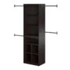 Pemberly Row Modern Closet Storage System In Espresso Finish