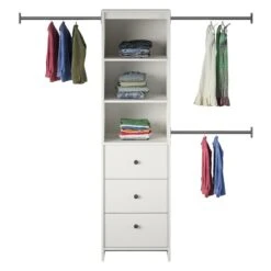Pemberly Row Modern Closet Storage Organizer In White Finish -Cymax Sales 2758774 7 L