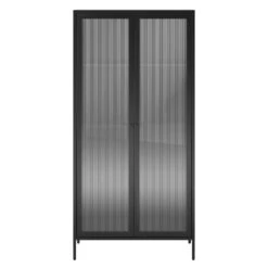 Pemberly Row Modern Tall 2 Door Storage Cabinet In Black Finish -Cymax Sales 2758783 3 L