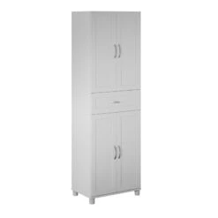 Pemberly Row Modern Storage Cabinet With Drawer In Dove Gray -Cymax Sales 2758790 6 L