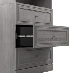 Bestar Versatile 97" Walk-In Engineered Wood Closet Organizer In Platinum Gray -Cymax Sales 2766836 2 L
