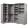 Bestar Versatile 97" Walk-In Engineered Wood Closet Organizer In Platinum Gray