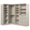 Bestar Versatile 97" Walk-In Engineered Wood Closet Organizer In Linen White Oak