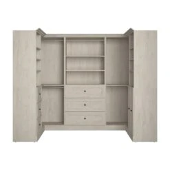 Bestar Versatile U-Shaped Walk-In Engineered Wood Closet Organizer In White -Cymax Sales 2766839 2 L