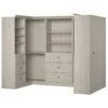 Bestar Versatile U-Shaped Walk-In Engineered Wood Closet Organizer In White