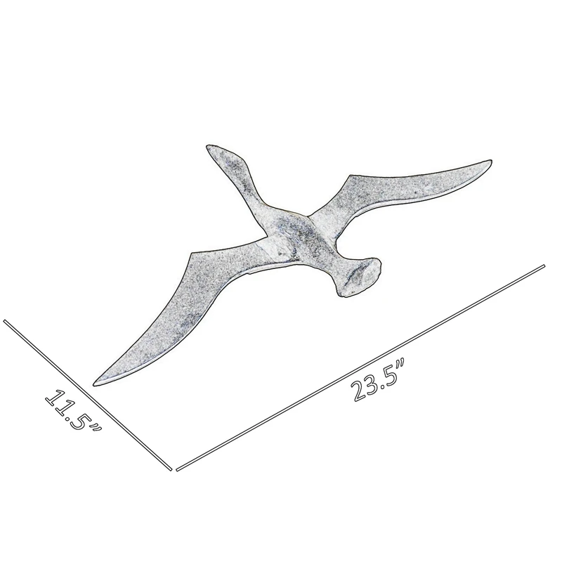 Riso 24 Inch Flying Bird Wall Decoration Aluminum Textured Brown Surface 2 Riso 24 Inch Flying Bird Wall Decoration Aluminum Textured Brown Surface - Image 2