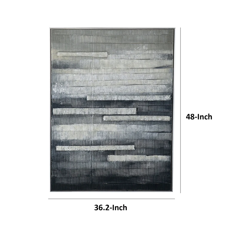 36 X 48 Inch Framed Wall Art Hand Painted Horizontal Abstract Graphics 2 36 X 48 Inch Framed Wall Art Hand Painted Horizontal Abstract Graphics - Image 2