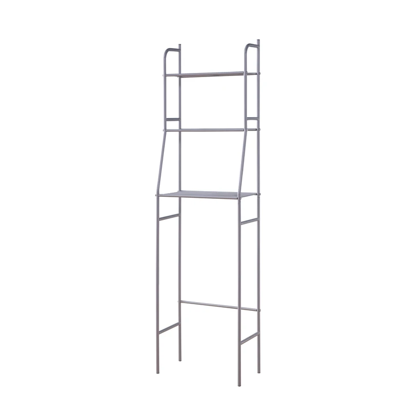 Rid 65 Inch Bath Etagere Over The Toilet Storage 3 Shelves Metal Silver 4 Rid 65 Inch Bath Etagere Over The Toilet Storage 3 Shelves Metal Silver - Image 4