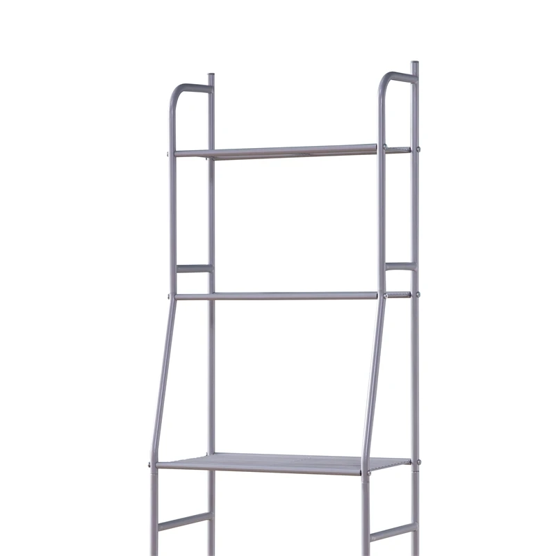 Rid 65 Inch Bath Etagere Over The Toilet Storage 3 Shelves Metal Silver 3 Rid 65 Inch Bath Etagere Over The Toilet Storage 3 Shelves Metal Silver - Image 3