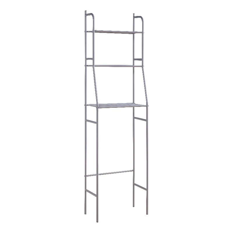 Rid 65 Inch Bath Etagere Over The Toilet Storage 3 Shelves Metal Silver 1 Rid 65 Inch Bath Etagere Over The Toilet Storage 3 Shelves Metal Silver
