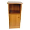 29 Inch Chairside Table With 1 Storage Cabinet 1 Open Shelf Light Cherry