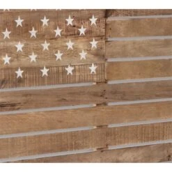 45 Inch Wood American Flag Wall Decor D-Ring Hanging Bracket Light Brown 8 45 Inch Wood American Flag Wall Decor D-Ring Hanging Bracket Light Brown -Cymax Sales 2770062 3 L