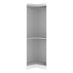 Pemberly Row 36"W Corner Engineered Wood Closet Organizer In White -Cymax Sales 2773521 5 L