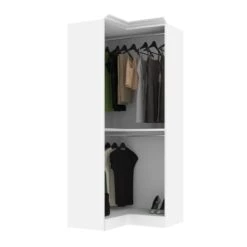 Pemberly Row 36"W Corner Engineered Wood Closet Organizer In White -Cymax Sales 2773521 7 L