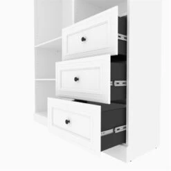 Pemberly Row 61"W Engineered Wood Closet Organizer System In White -Cymax Sales 2773522 12 L