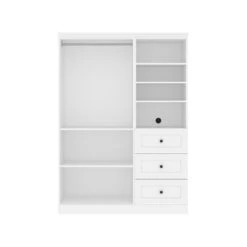 Pemberly Row 61"W Engineered Wood Closet Organizer System In White -Cymax Sales 2773522 7 L