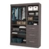 Pemberly Row Contemporary 61" Classic Storage Kit In Bark Gray