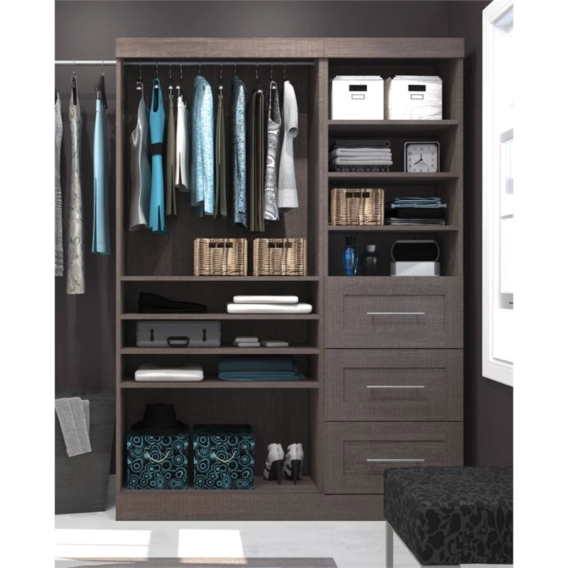 Pemberly Row Contemporary 61" Classic Storage Kit In Bark Gray 2 Pemberly Row Contemporary 61" Classic Storage Kit In Bark Gray - Image 2