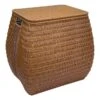ELE Light & Decor Wicker / Rattan Laundry Basket With Lid In Brown
