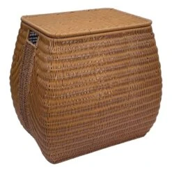 ELE Light & Decor Wicker / Rattan Laundry Basket With Lid In Brown