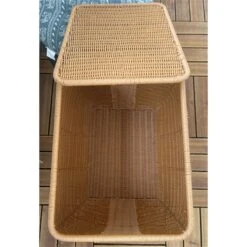 ELE Light & Decor Wicker / Rattan Laundry Basket With Lid In Brown -Cymax Sales 2776785 3 L