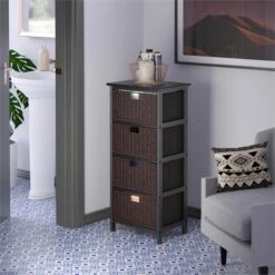 Winsome Omaha Storage Rack With 2 Foldable Baskets In Black -Cymax Sales 456660 4 L