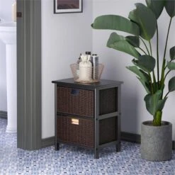 Winsome Omaha Storage Rack With 2 Foldable Baskets In Black -Cymax Sales 461263 3 L