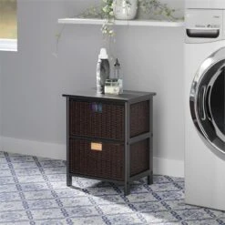 Winsome Omaha Storage Rack With 2 Foldable Baskets In Black -Cymax Sales 461263 4 L