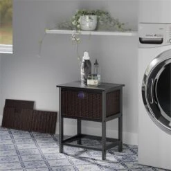 Winsome Omaha Storage Rack With 2 Foldable Baskets In Black -Cymax Sales 461263 5 L