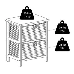 Winsome Omaha Storage Rack With 2 Foldable Baskets In Black -Cymax Sales 461263 6 L