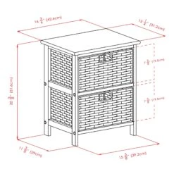 Winsome Omaha Storage Rack With 2 Foldable Baskets In Black -Cymax Sales 461263 9 L