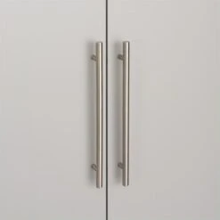 Prepac HangUps 30" Large Storage Cabinet In Light Grey Laminate -Cymax Sales 485039 3 L