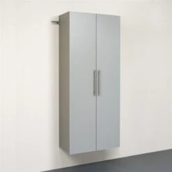 Prepac HangUps 30" Large Storage Cabinet In Light Grey Laminate -Cymax Sales 485039 L