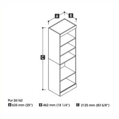 Bestar Pur 25" Storage Unit In Chocolate -Cymax Sales 501501 1 L