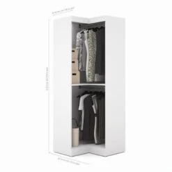 Bestar Pur 32" Corner Storage Unit In White -Cymax Sales 501504 2 L