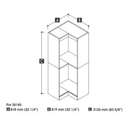 Bestar Pur 32" Corner Storage Unit In White -Cymax Sales 501504 3 L