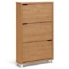 Baxton Studio Simms Shoe Cabinet In Maple