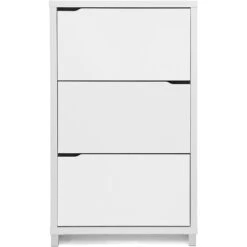 Baxton Studio Simms Shoe Cabinet In White -Cymax Sales 504224 3 L