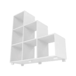 Manhattan Comfort Cascavel Wood Adjustable Storage Cubbies In White -Cymax Sales 655601 13 L
