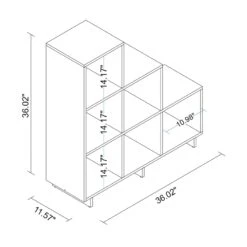 Manhattan Comfort Cascavel Wood Adjustable Storage Cubbies In White -Cymax Sales 655601 8 L